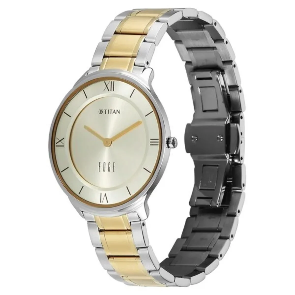 Titan Edge Gleam Quartz Analog Champagne Dial Men's Watch 1843BM01 - Image 3