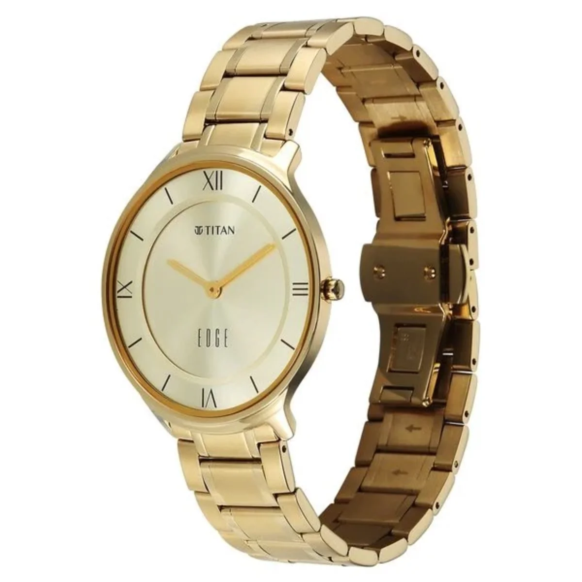 Titan Edge Gleam Quartz Analog Champagne Dial Men's Watch 1843YM03 - Image 3