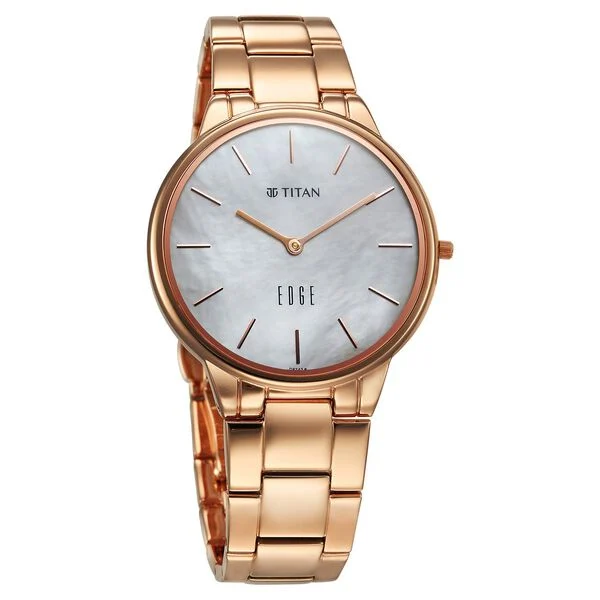 Titan Edge Metal Ladies Allure Quartz Round Dial Watch For Women - NT2734WM01 - Image 2