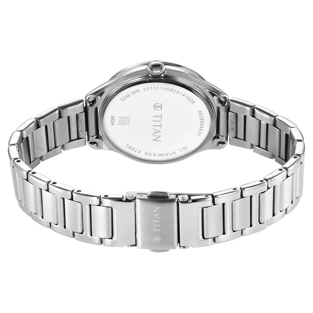 Titan Glamour Quartz Analog with Date Mother Of Pearl Dial Women Watch 95289SM01 - Image 5