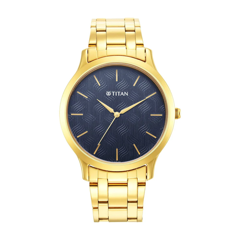 Titan Karishma Radiance Blue Dial Analog watch for Men NT1825YM05