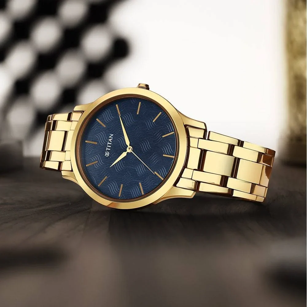 Titan Karishma Radiance Blue Dial Analog watch for Men NT1825YM05 - Image 2
