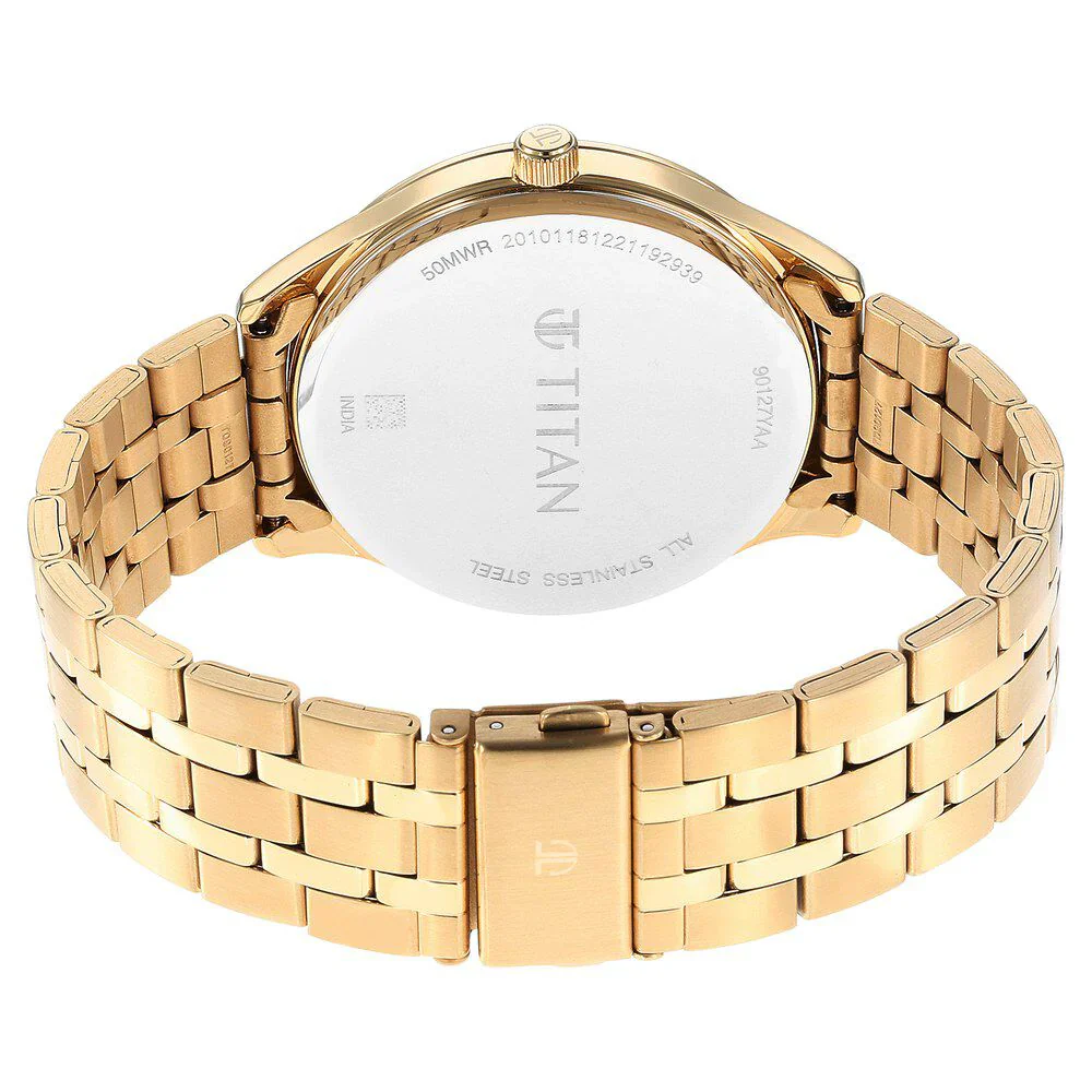 Titan Opulent Green Dial Analog Stainless Steel Strap watch for Men NS90127YM03 - Image 4