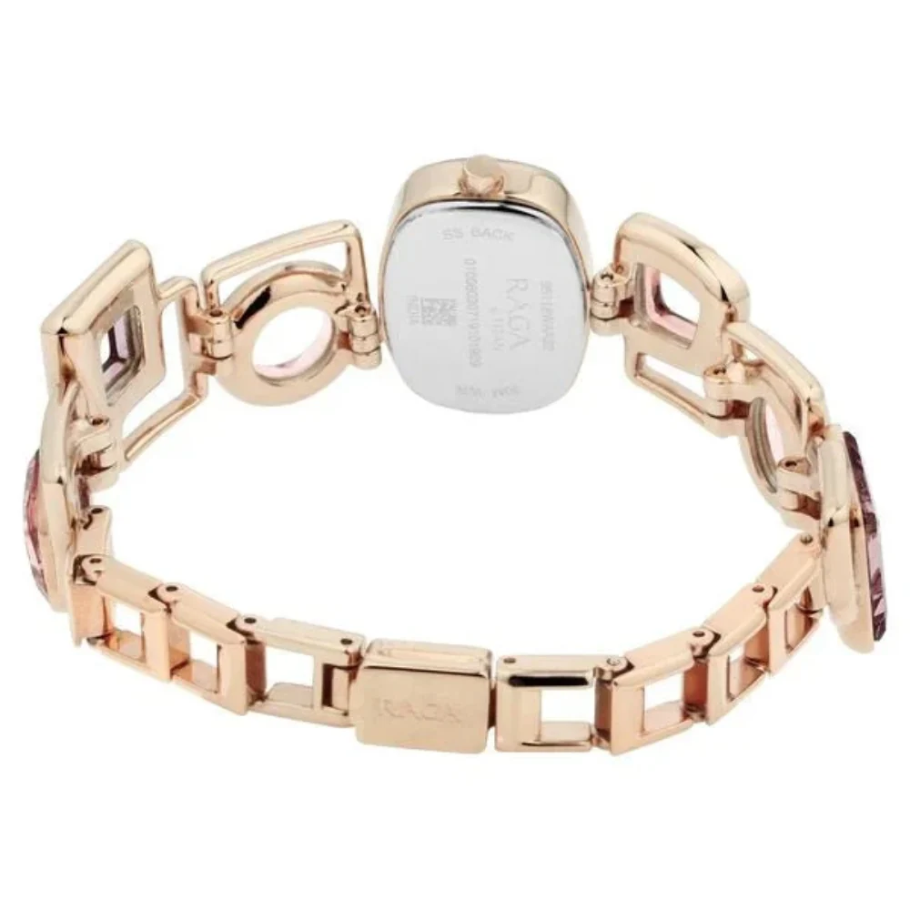 Titan Raga Facets Pink Dial Analog Stainless Steel Strap Women Watch NS95118WM02 - Image 5