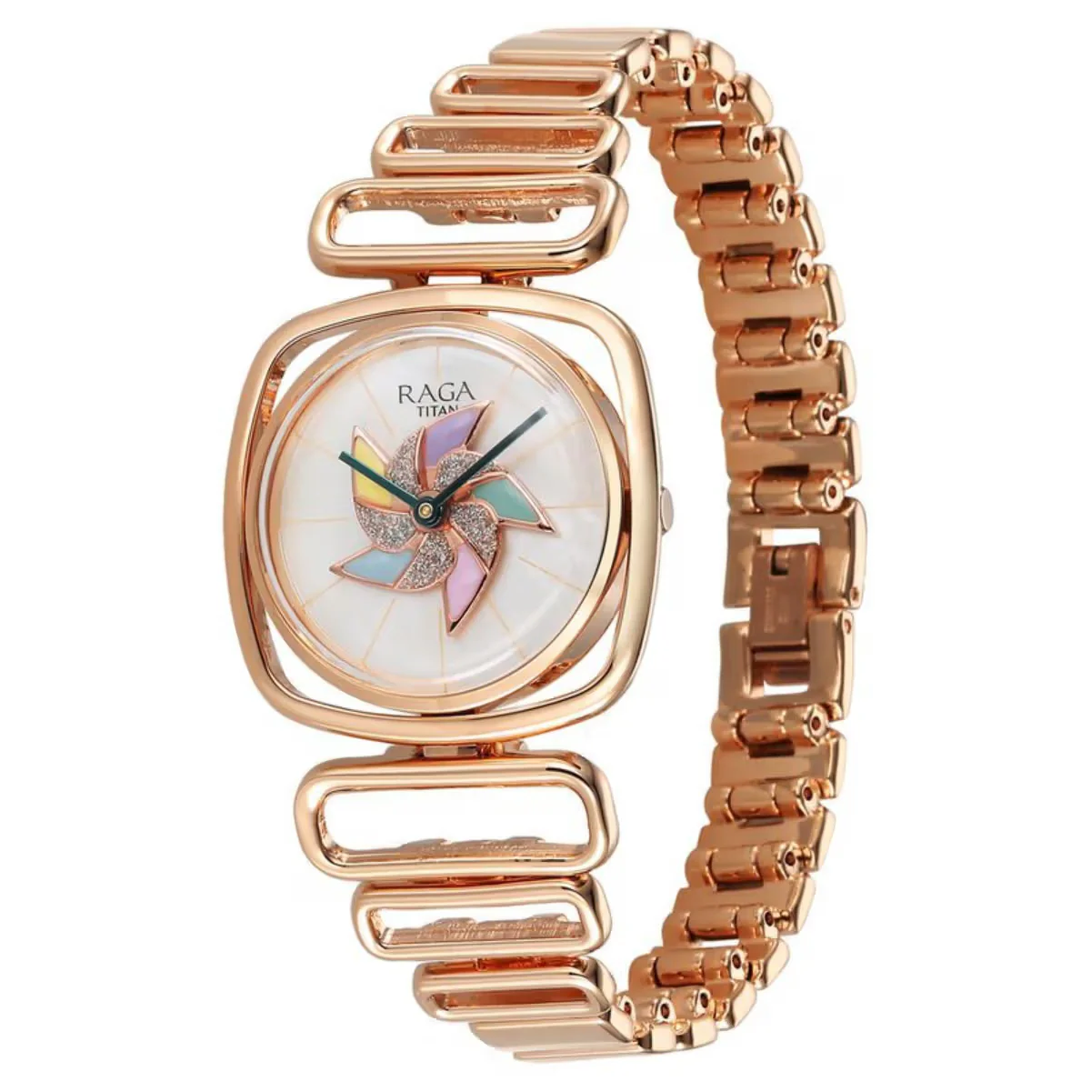 Titan Raga Memoirs Pinwheel Quartz Analog Mother of Pearl Dial Watch For Women 95256WM01 - Image 3