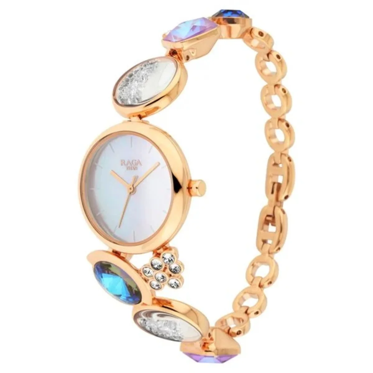 Titan Raga Moments Of Joy Quartz Analog Mother of Pearl Round Dial Women Watch NS95128WM01 - Image 3