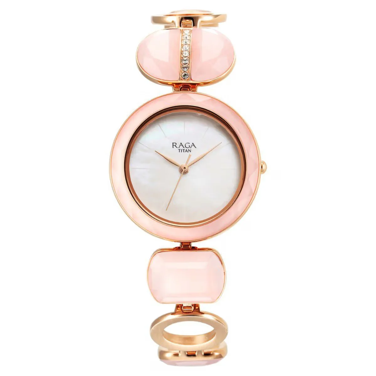 Titan Raga New You Quartz Analog Mother Of Pearl Dial Watch for Women 95195WM01