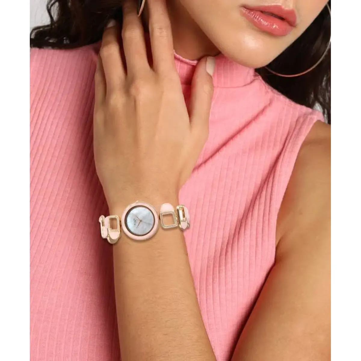 Titan Raga New You Quartz Analog Mother Of Pearl Round Dial Watch For Women 95196WM01 - Image 2