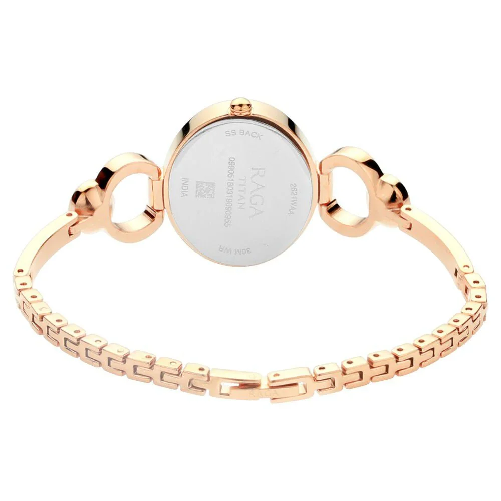 Titan Raga Viva Rose Gold Dial Analog with Day and Date Women Watch NT2621WM01 - Image 5