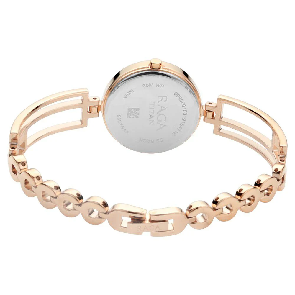 Titan Raga Viva Rose Gold Metal Analog Strap Watch for Women NS2622WM01 - Image 5