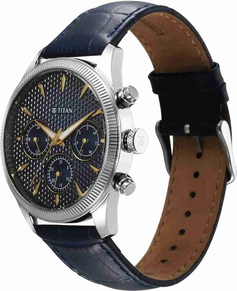 Titan Regalia Opulent Quartz Analog with Day and Date Blue Dial Men Watch 1805SL13 - Image 4