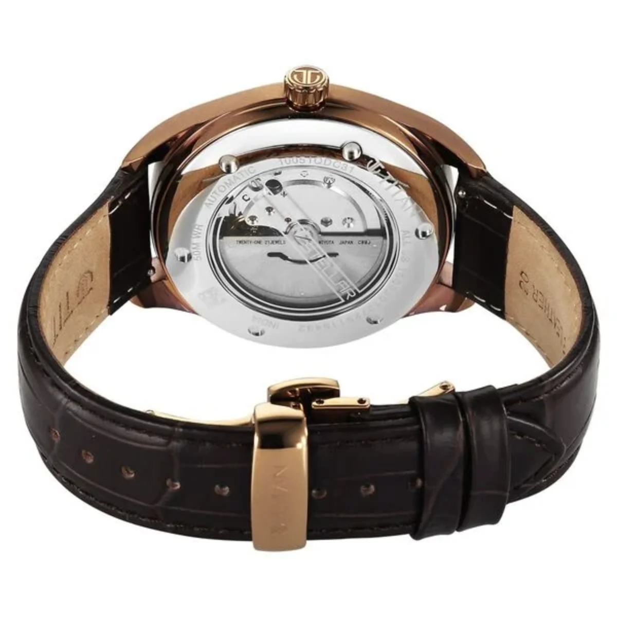 Titan Stellar Starlight Analog with Concealed Automatic Men Watch 10051QL01 - Image 5