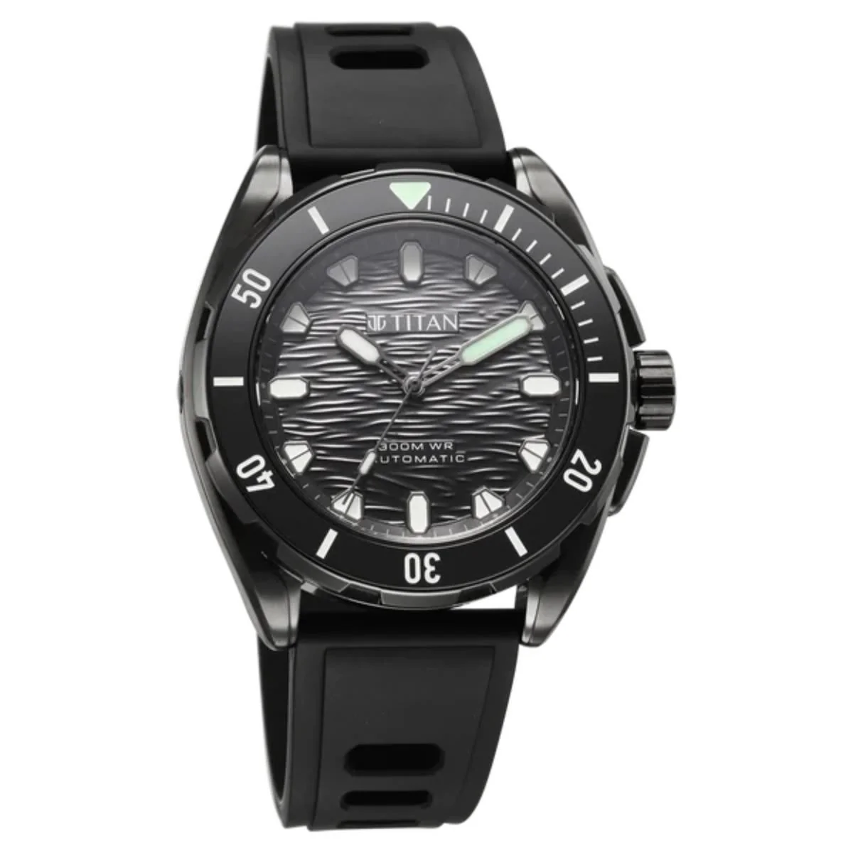 Titan Zero Hour Diver's 300m Automatic Black Dial Men's Watch 10069KM03 - Image 3