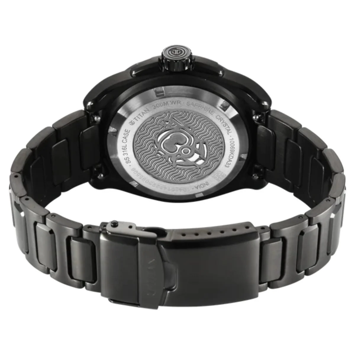 Titan Zero Hour Diver's 300m Automatic Black Dial Men's Watch 10069KM03 - Image 6