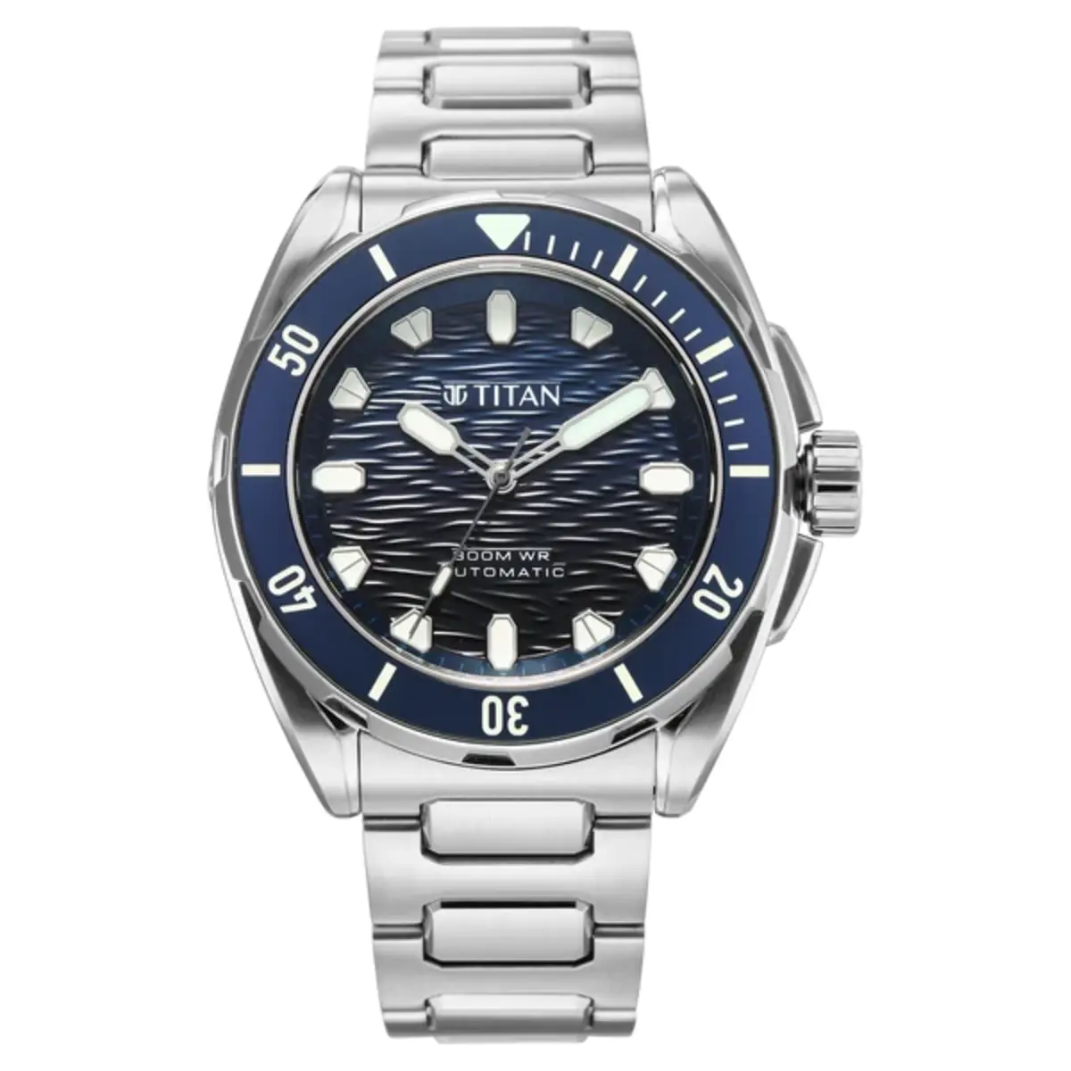 Titan Zero Hour Diver's 300m Automatic Blue Dial Men's Watch 10069KM01 - Image 2