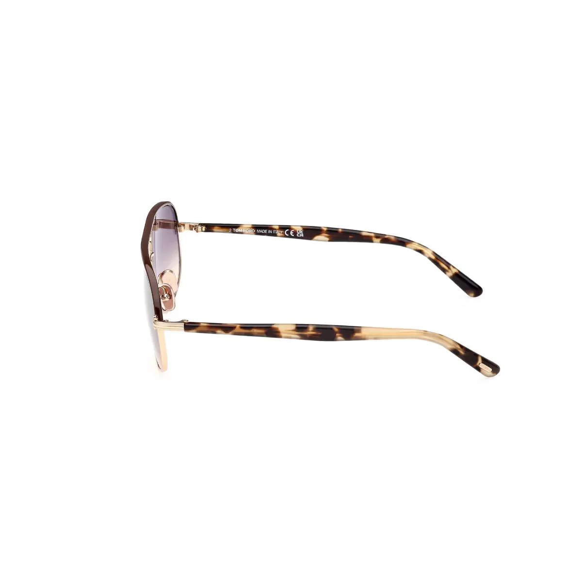 Tom Ford Eyewear Men Pilot Brown Lens Sunglasses For Men - FT1019 - Image 3
