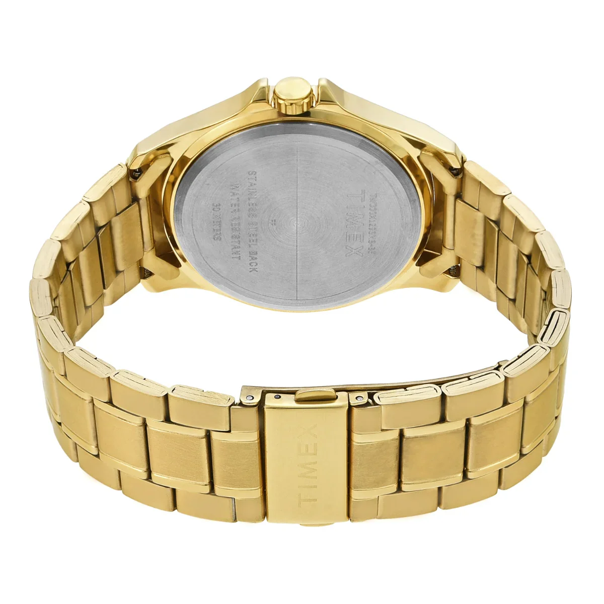 TW000X129 Timex | Analog Black Round Brass Dial Watch (Men) - Image 4