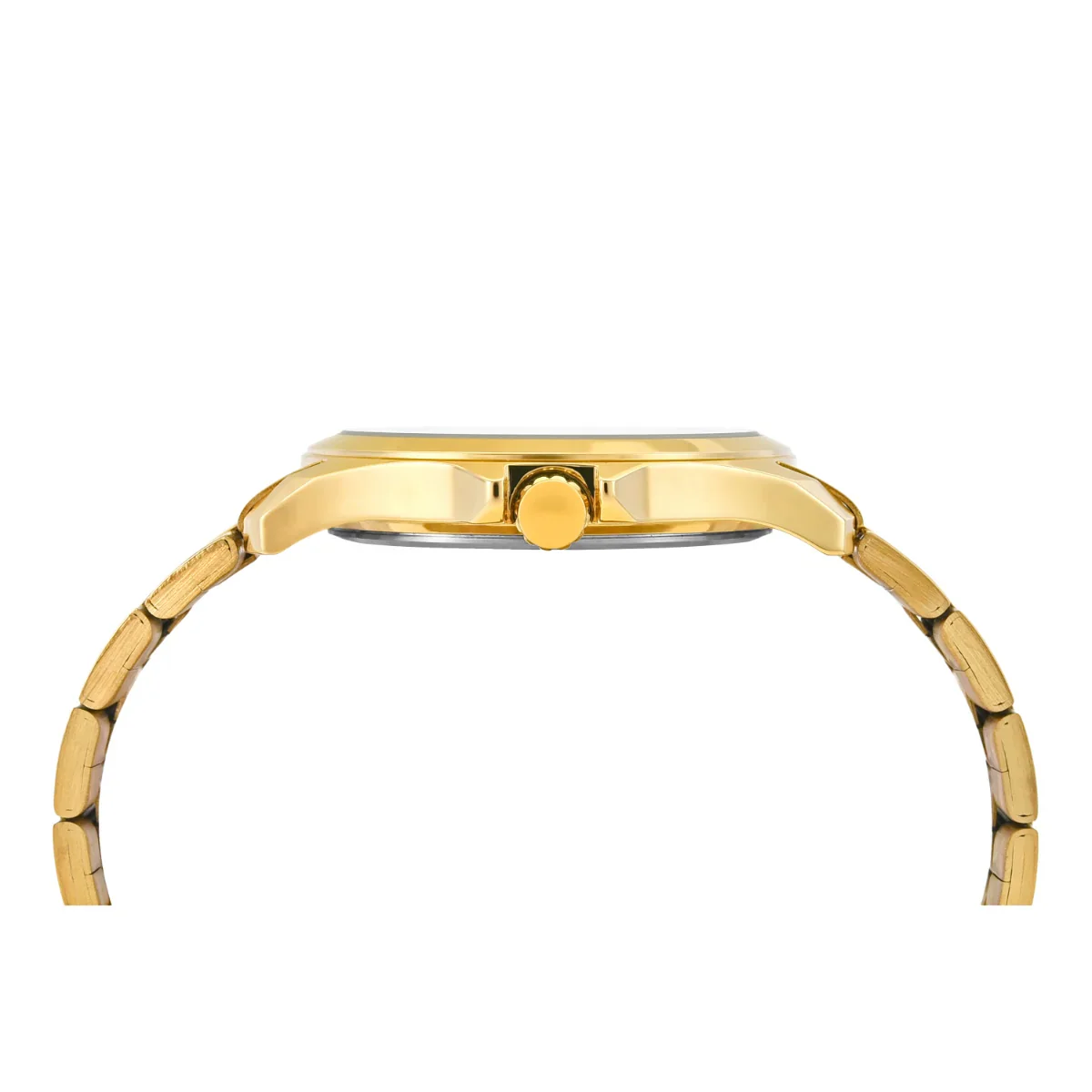 TW000X129 Timex | Analog Black Round Brass Dial Watch (Men) - Image 6