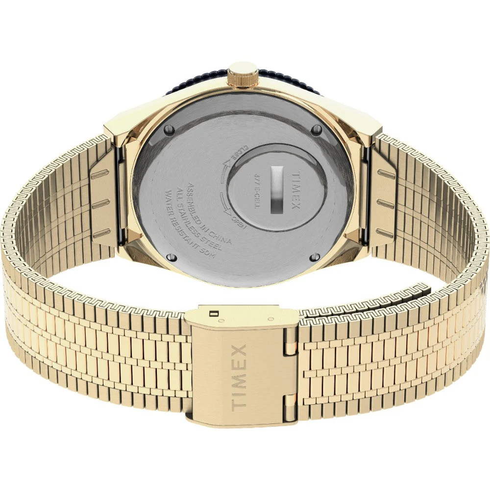 TW2U62000U9 Blue Q Timex Reissue Stainless Steel Gold Bracelet Watch (Men) - Image 3