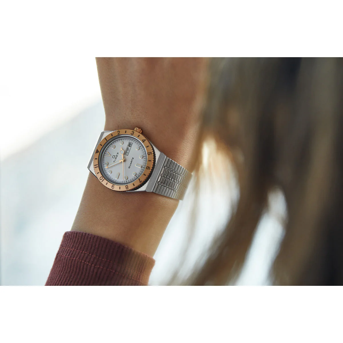 TW2U95600UJ Q Timex Stainless Steel Bracelet Watch (Women) - Image 6