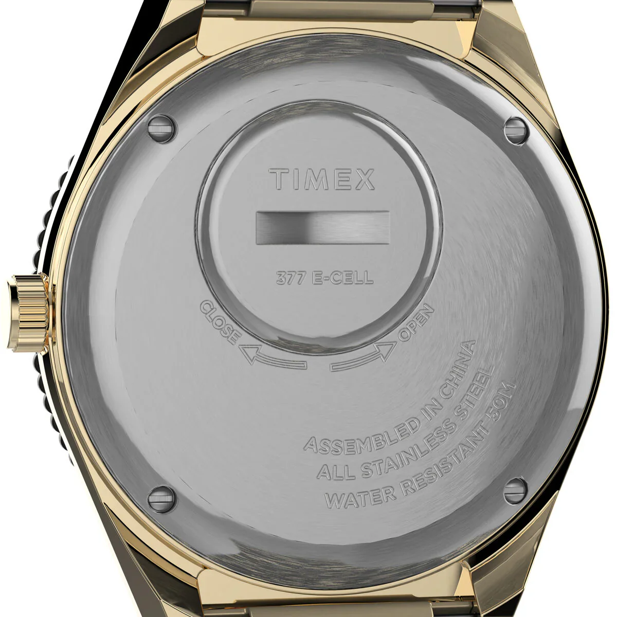 Q Timex Reissue St Steel Bracelet Gold Beige Dial Watch (Men) - TW2V18700U9 - Image 5