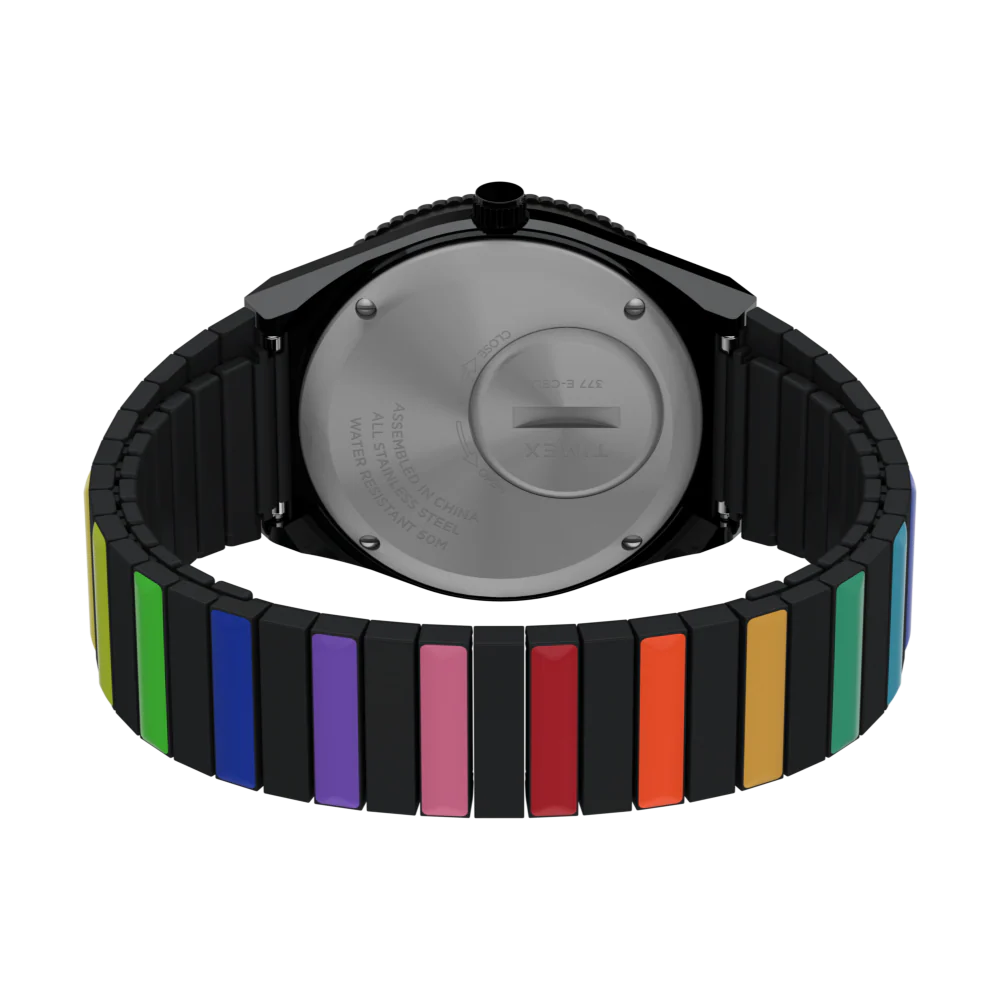TW2V65900UJ Black Q Timex Stainless Steel Expansion Band Watch (Women) - Image 4