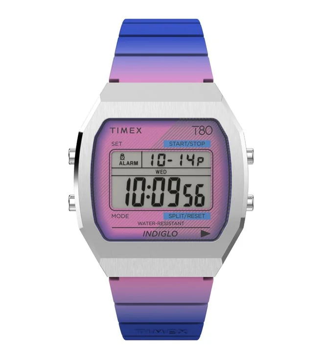TW2V74600X8 Timex | T80 Indiglo Resin Strap Watch (Unisex)
