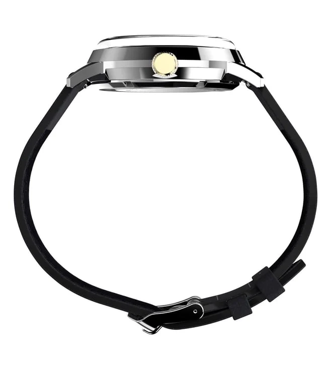 TW2W33900U9 Marlin Black Automatic Leather Strap Watch - Image 5