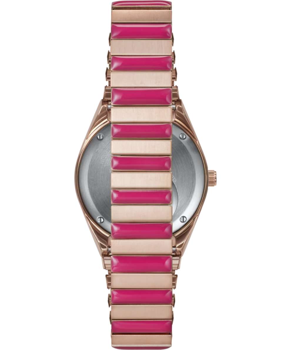 TW2W41000J Q Timex | Pink Stainless Steel Expansion Band Watch for Women - Image 2