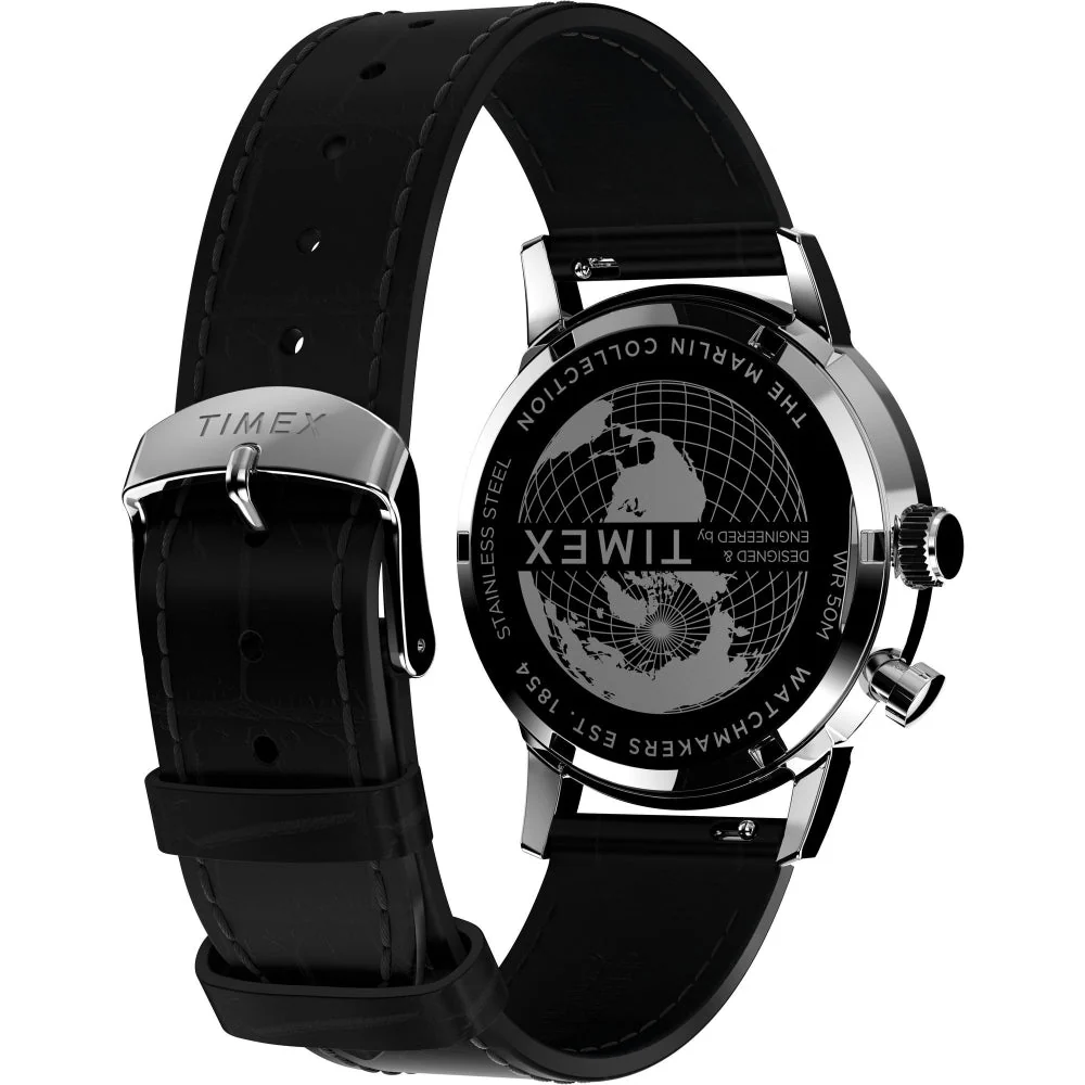 TW2W51200UJ Blue Marlin Moon Phase Leather Strap Watch - Image 3