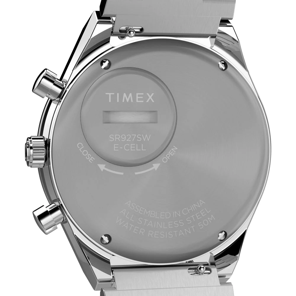 TW2W51600UJ Blue Q Timex Chronograph Stainless Steel Bracelet Watch (MEN) - Image 2