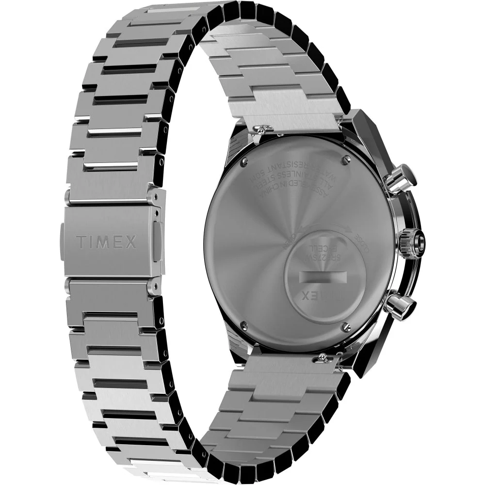 TW2W51600UJ Blue Q Timex Chronograph Stainless Steel Bracelet Watch (MEN) - Image 4