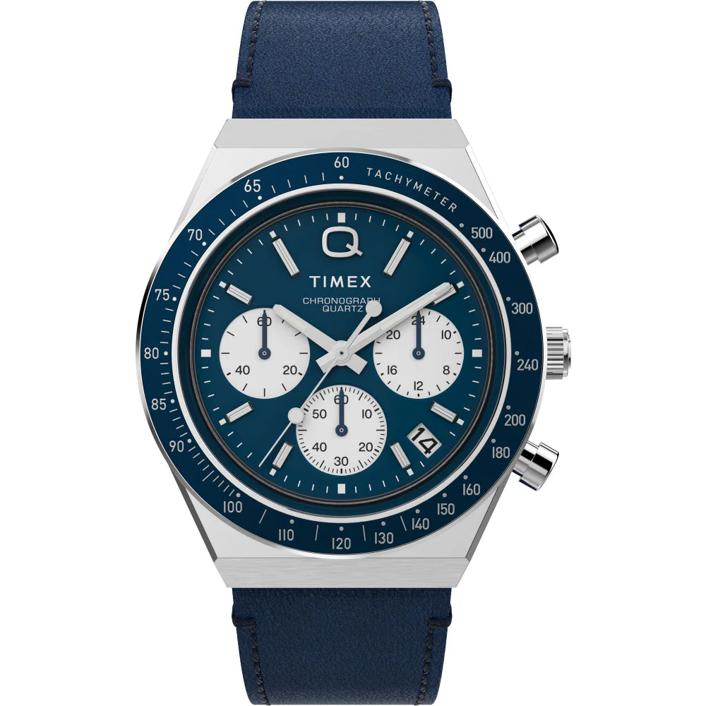 TW2W51700UJ Q Chronograph Leather Strap Watch (MEN)