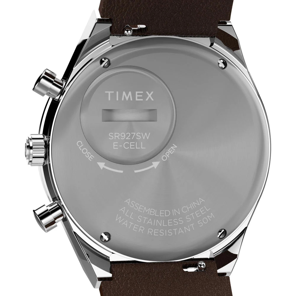 TW2W51800UJ Q Timex | Chronograph Leather Strap Watch (MEN) - Image 2