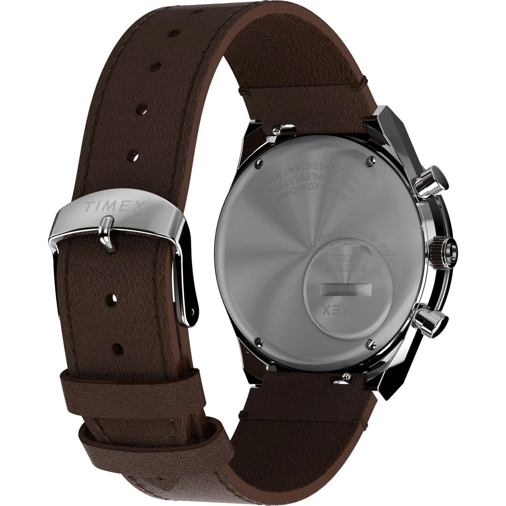 TW2W51800UJ Q Timex | Chronograph Leather Strap Watch (MEN) - Image 4