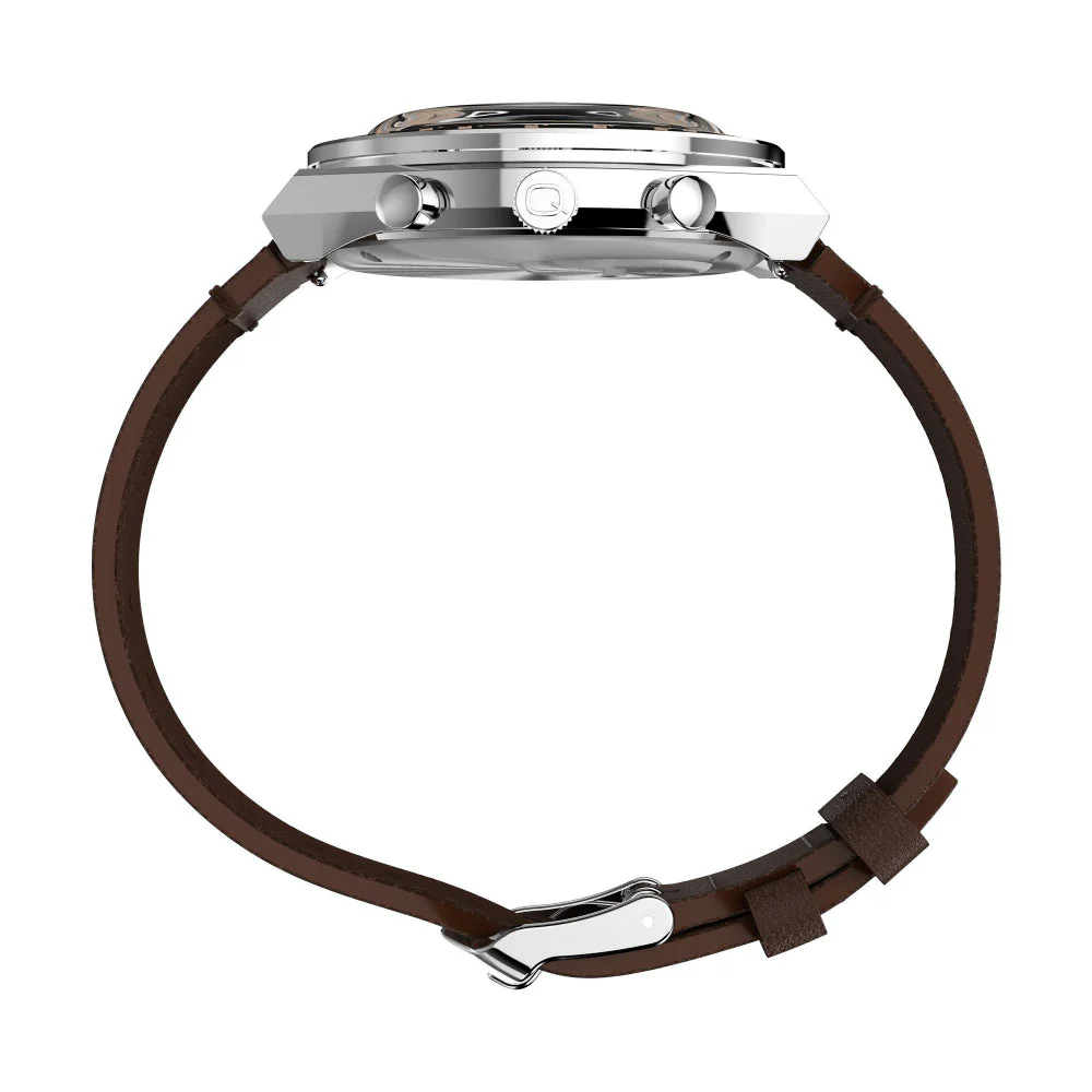TW2W51800UJ Q Timex | Chronograph Leather Strap Watch (MEN) - Image 5