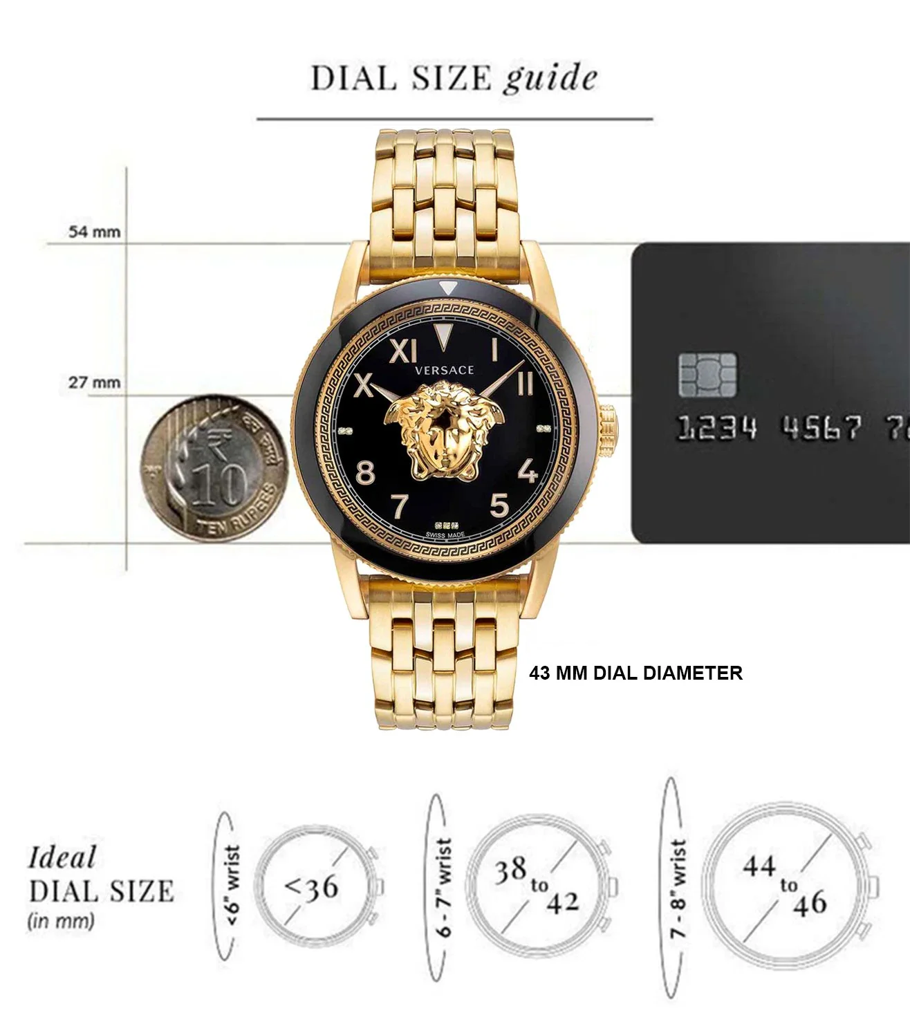 VE2V00822 | VERSACE V-Palazzo Watch for Men - Image 5