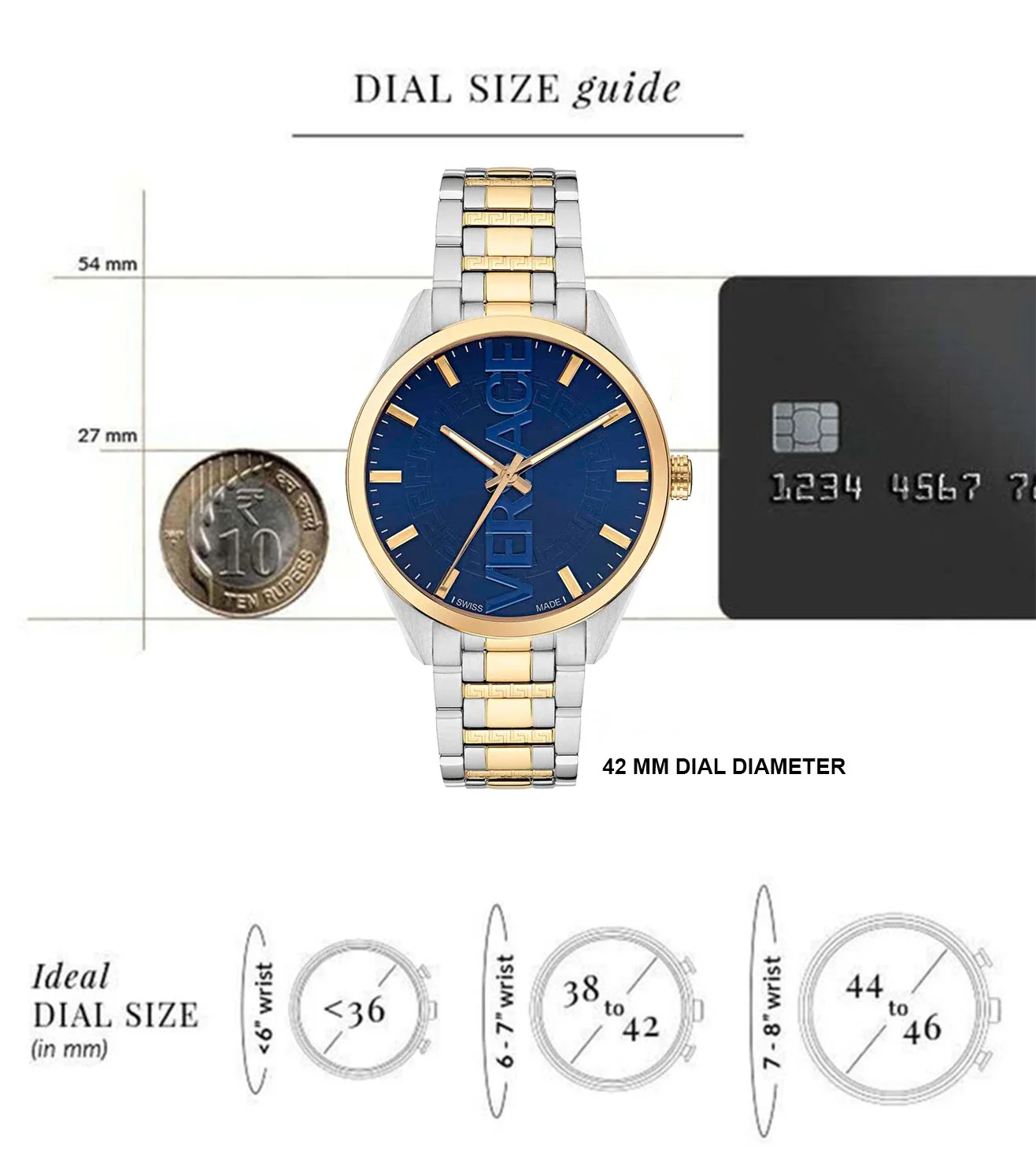 VERSACE V-Vertical Watch for Men - VE3H00422 - Image 4