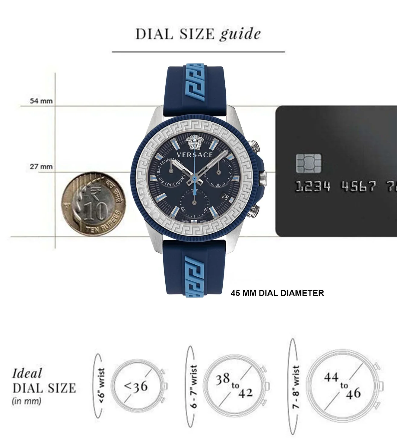 VE3J00122 | VERSACE Greca Action Chronograph Watch for Men - Image 6