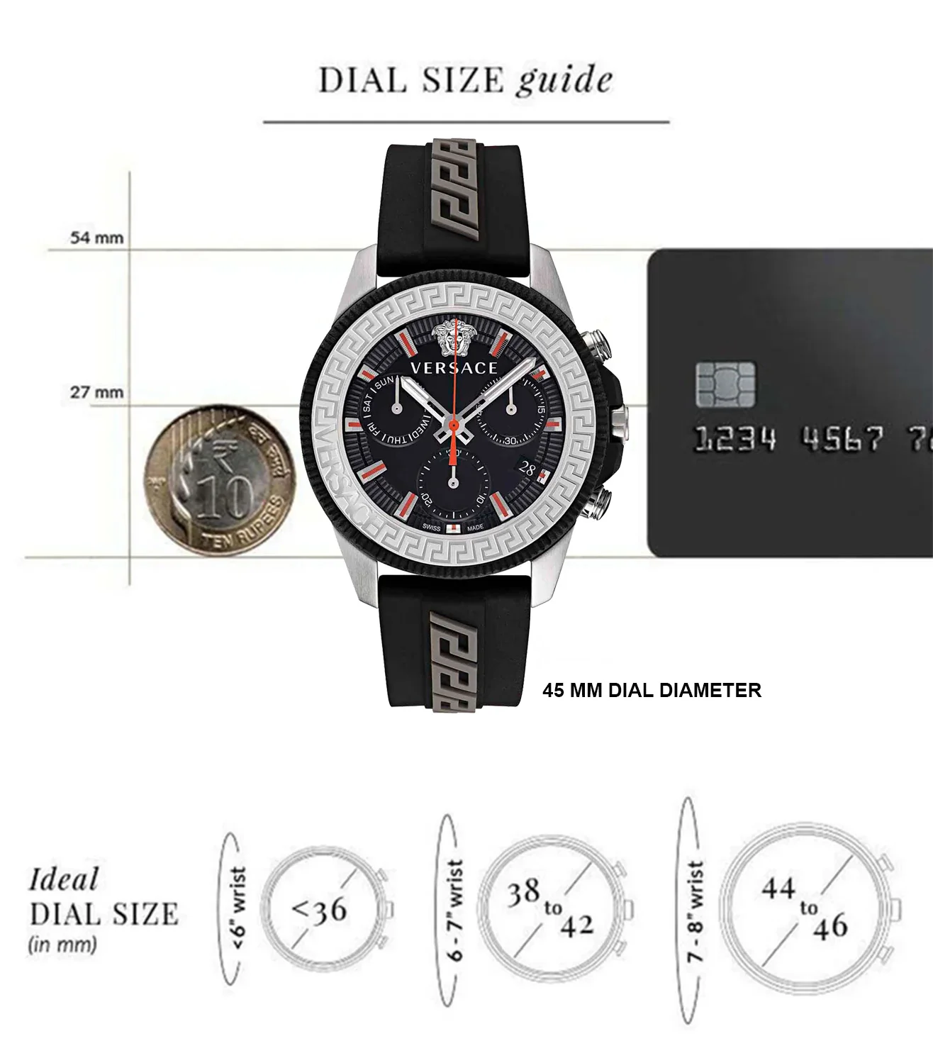 VE3J00222 | VERSACE Greca Action Chronograph Watch for Men - Image 4