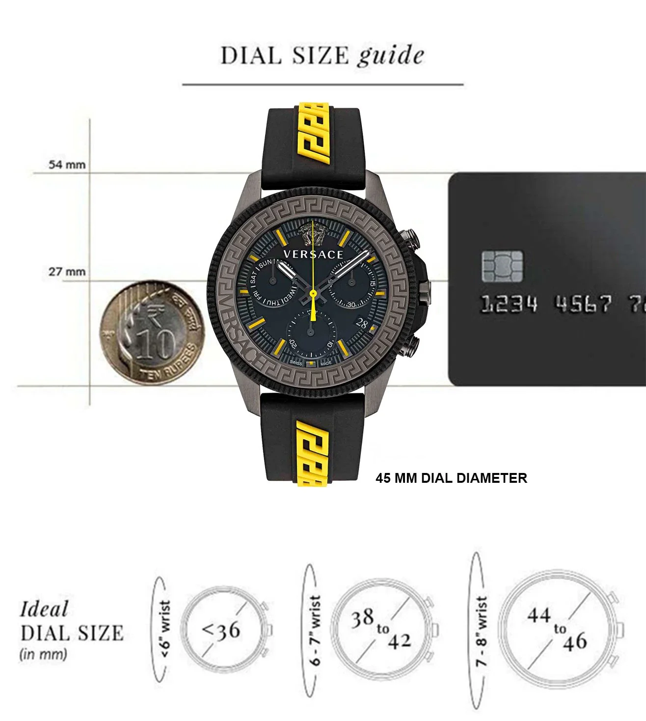VE3J00322 | VERSACE Greca Action Chronograph Watch for Men - Image 5