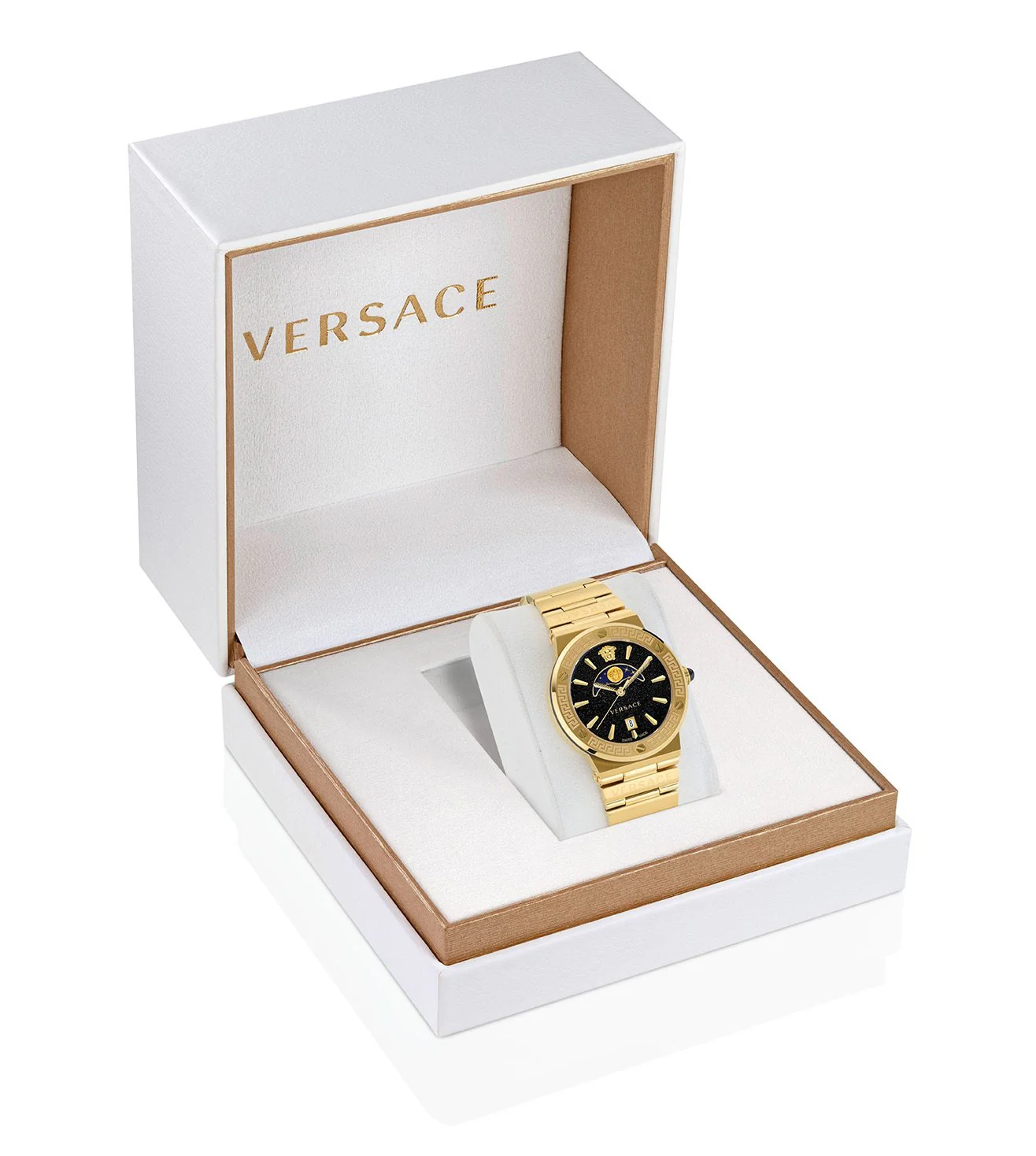 VE7G00323| VERSACE Greca Logo Moonph Unisex Analog Watch - Image 4