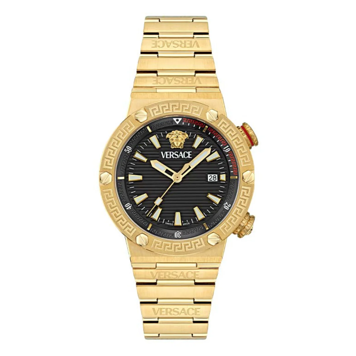 Versace Greca Logo Diver Round Dial Men Watch - VE8G00624