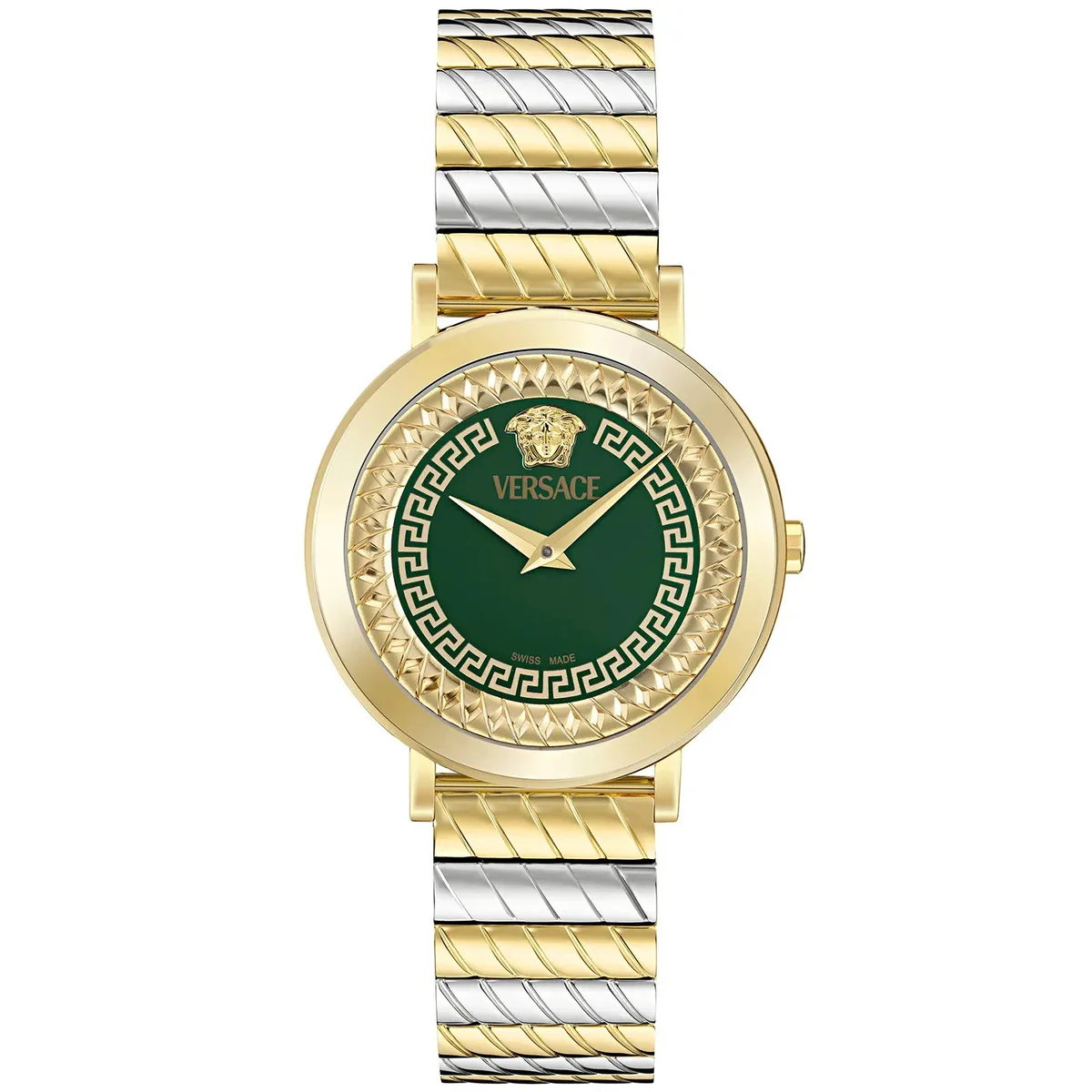 Versace Quartz Green Dial Analog Recycled Women's Watch VE0O00225
