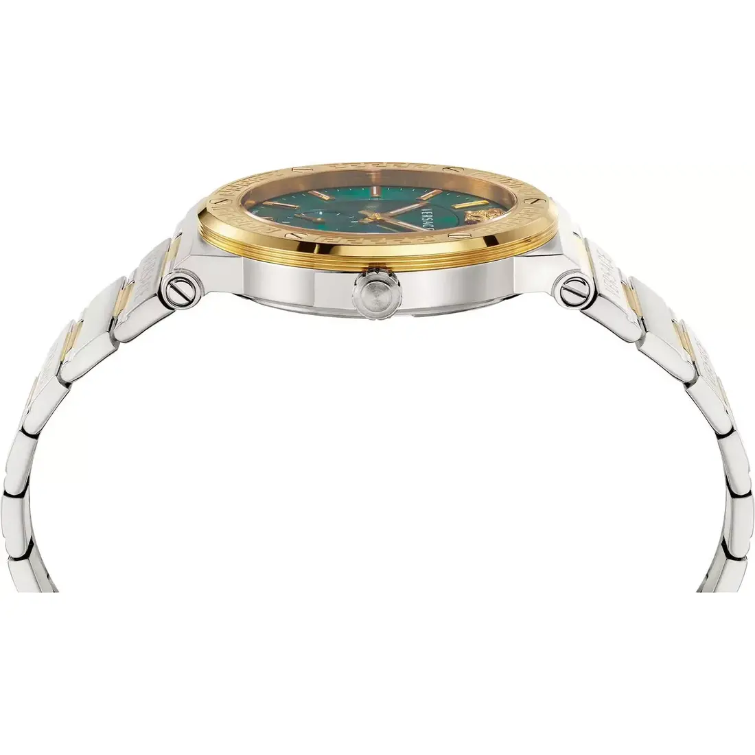 Versace Round Green Dial Greca Logo Watch For Men - VEVI00420 - Image 3