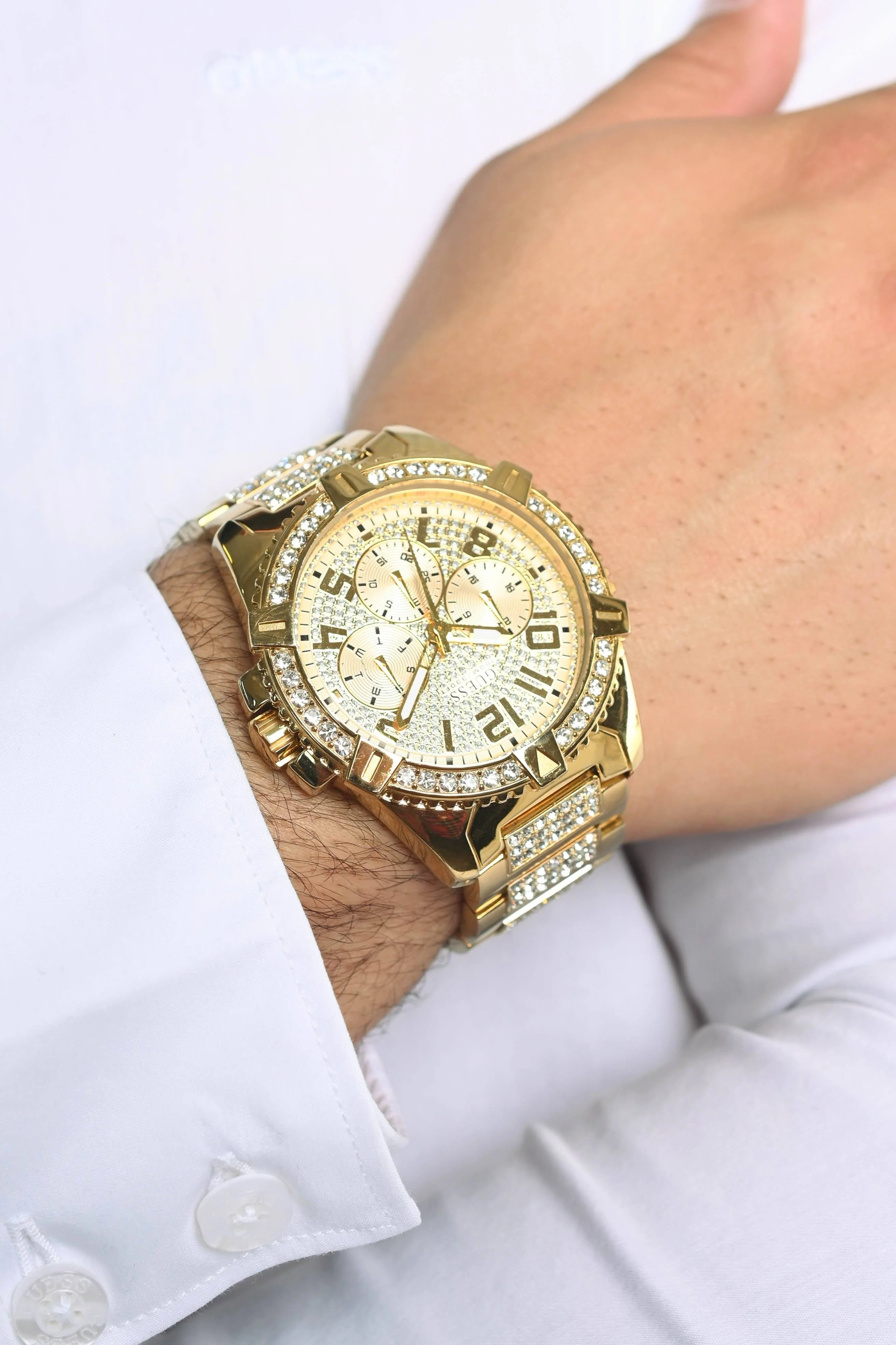 W0799G2 | GUESS Analog Champagne Dial Men's Watch - Image 7