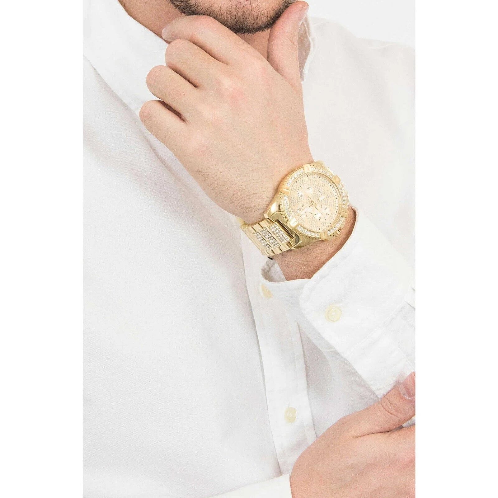W0799G2 | GUESS Analog Champagne Dial Men's Watch - Image 8